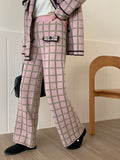 Gigi Pink Checkered Two Piece suit