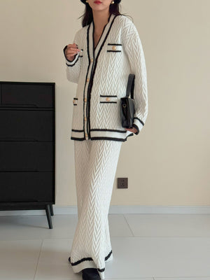 Rio White Zig Zag Three Piece Suit