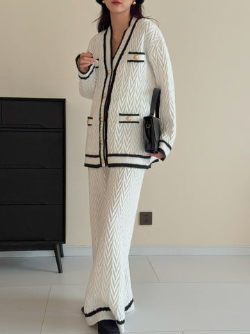 Rio White Zig Zag Three Piece Suit