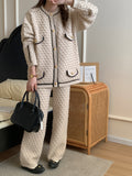 Inaya Cream Textured Knit Set