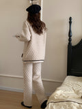 Inaya Cream Textured Knit Set