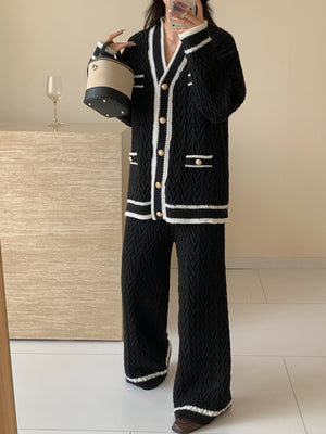 Rio Black Zig Zag Three Piece Suit