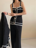 Rio Black Zig Zag Three Piece Suit