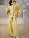 Corfu Pale Yellow Textured Suit