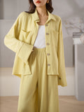 Corfu Pale Yellow Textured Suit