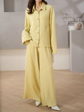 Corfu Pale Yellow Textured Suit