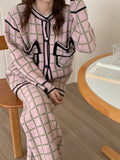 Gigi Pink Checkered Two Piece suit