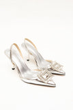 Nisa Silver Crystal Heels