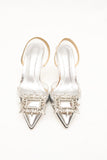 Nisa Silver Crystal Heels