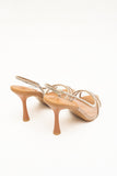 Nassia Transparent Golden Strap Heels