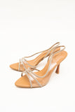 Nassia Transparent Golden Strap Heels