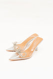 Roma Silver Bow Heels