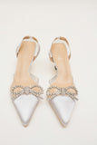 Mila White Bow Heels