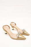 Mila Light Golden Bow Heels