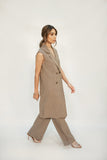 Sofia Tweed Houndstooth Sleeveless Suit