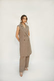 Sofia Tweed Houndstooth Sleeveless Suit