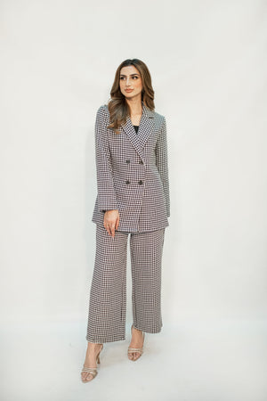 Charlotte Chequered Tweed  Double Breasted Suit