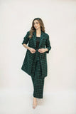 Juliet Green Tweed Checkered Coat Suit