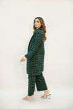 Juliet Green Tweed Checkered Coat Suit