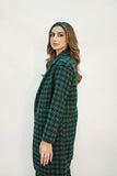 Juliet Green Tweed Checkered Coat Suit