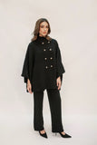 Sabiha Black Textured Suit