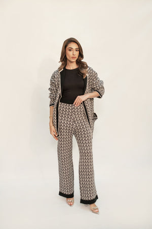 Layla Black & White Knit Suit