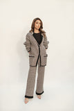 Layla Black & White Knit Suit