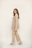 Layla Beige & White Knit Suit