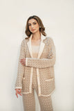 Layla Beige & White Knit Suit