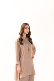 Azade Beige suit with necklace