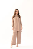 Azade Beige suit with necklace