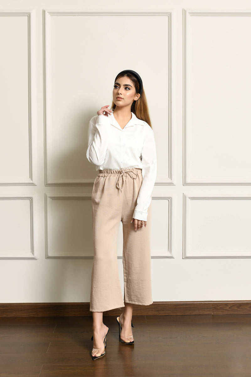 UHUYA Womens Casual Pants High Elastic Waisted Trousers Loose Baggy Pocket  Pants Fashion Playsuit Overalls Cotton and Linen Pants Gold M US:6